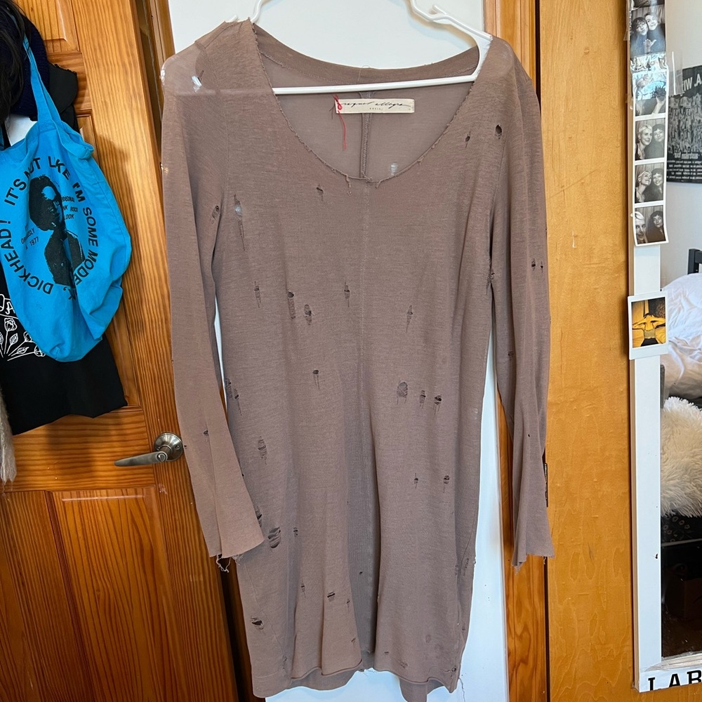 Raquel Allegra distressed dress